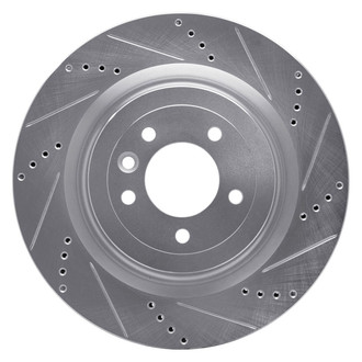 R1 Concepts® - eLINE™ Drilled and Slotted 1-Piece Rear Passenger Side Brake Rotor