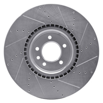 R1 Concepts® - eLINE™ Drilled and Slotted 1-Piece Front Passenger Side Brake Rotor