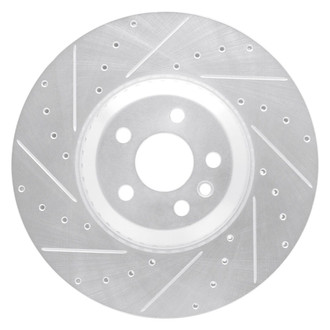 R1 Concepts® - eLINE™ Drilled and Slotted 1-Piece Front Driver Side Brake Rotor