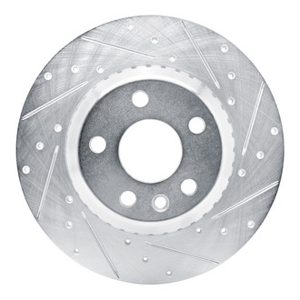 R1 Concepts® - eLINE™ Drilled and Slotted 1-Piece Rear Passenger Side Brake Rotor