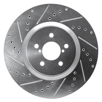 R1 Concepts® - eLINE™ Drilled and Slotted 1-Piece Front Driver Side Brake Rotor