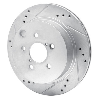 R1 Concepts® - eLINE™ Drilled and Slotted 1-Piece Rear Driver Side Brake Rotor