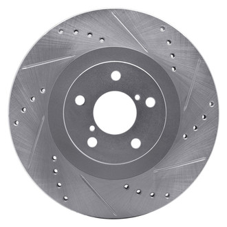 R1 Concepts® - eLINE™ Drilled and Slotted 1-Piece Front Passenger Side Brake Rotor