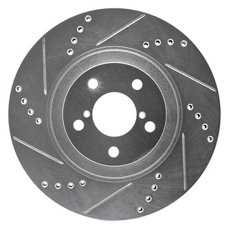 R1 Concepts® - eLINE™ Drilled and Slotted 1-Piece Front Driver Side Brake Rotor