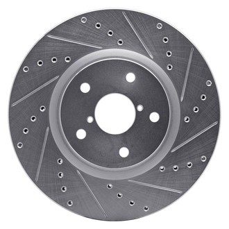 R1 Concepts® - eLINE™ Drilled and Slotted 1-Piece Front Passenger Side Brake Rotor