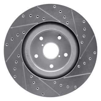 R1 Concepts® - eLINE™ Drilled and Slotted 1-Piece Front Driver Side Brake Rotor