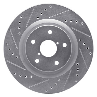 R1 Concepts® - eLINE™ Drilled and Slotted 1-Piece Front Driver Side Brake Rotor