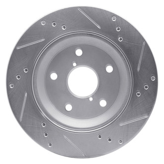 R1 Concepts® - eLINE™ Drilled and Slotted 1-Piece Rear Driver Side Brake Rotor