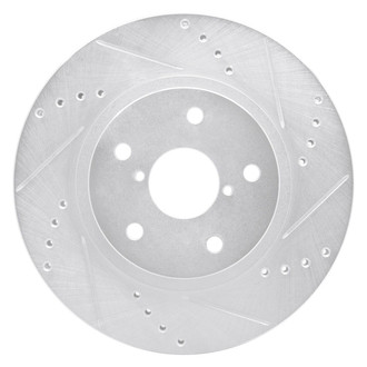 R1 Concepts® - eLINE™ Drilled and Slotted 1-Piece Front Passenger Side Brake Rotor