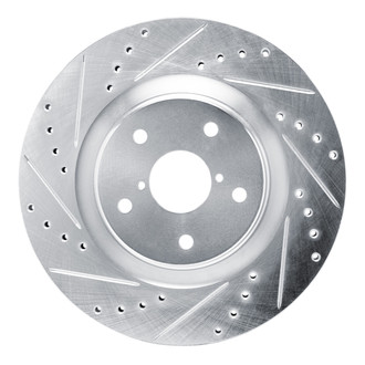 R1 Concepts® - eLINE™ Drilled and Slotted 1-Piece Front Driver Side Brake Rotor