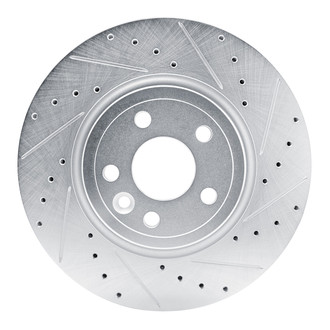 R1 Concepts® - eLINE™ Drilled and Slotted 1-Piece Front Passenger Side Brake Rotor