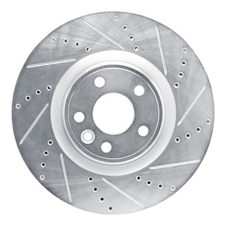 R1 Concepts® - eLINE™ Drilled and Slotted 1-Piece Front Passenger Side Brake Rotor