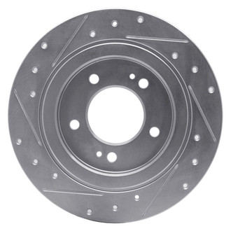 R1 Concepts® - eLINE™ Drilled and Slotted 1-Piece Rear Passenger Side Brake Rotor