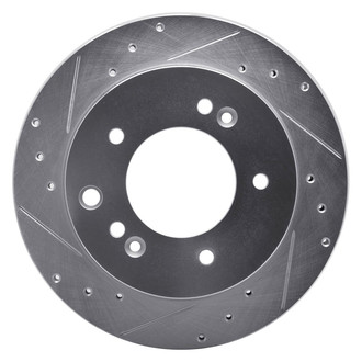 R1 Concepts® - eLINE™ Drilled and Slotted 1-Piece Rear Driver Side Brake Rotor