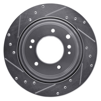 R1 Concepts® - eLINE™ Drilled and Slotted 1-Piece Rear Passenger Side Brake Rotor