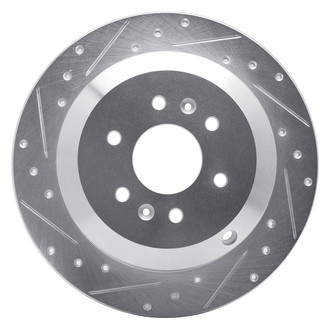 R1 Concepts® - eLINE™ Drilled and Slotted 1-Piece Rear Driver Side Brake Rotor