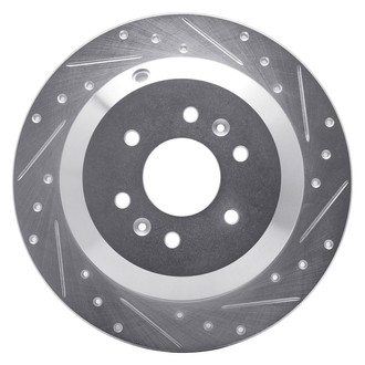 R1 Concepts® - eLINE™ Drilled and Slotted 1-Piece Rear Passenger Side Brake Rotor
