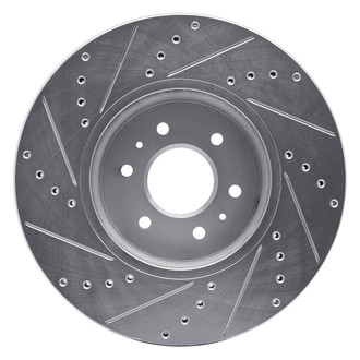 R1 Concepts® - eLINE™ Drilled and Slotted 1-Piece Front Passenger Side Brake Rotor
