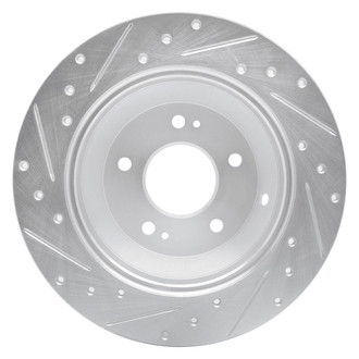 R1 Concepts® - eLINE™ Drilled and Slotted 1-Piece Rear Passenger Side Brake Rotor