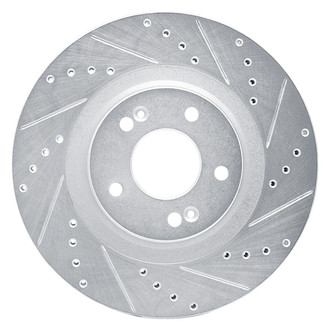 R1 Concepts® - eLINE™ Drilled and Slotted 1-Piece Front Passenger Side Brake Rotor