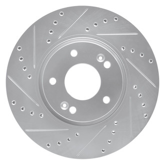 R1 Concepts® - eLINE™ Drilled and Slotted 1-Piece Front Driver Side Brake Rotor