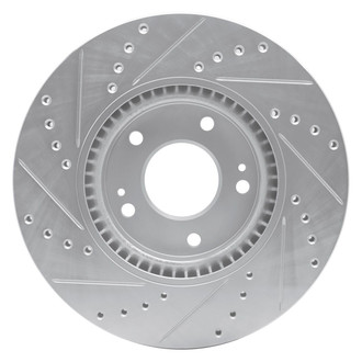 R1 Concepts® - eLINE™ Drilled and Slotted 1-Piece Front Passenger Side Brake Rotor