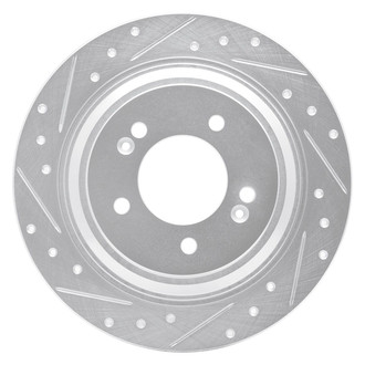 R1 Concepts® - eLINE™ Drilled and Slotted 1-Piece Rear Driver Side Brake Rotor