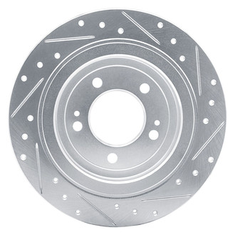 R1 Concepts® - eLINE™ Drilled and Slotted 1-Piece Rear Driver Side Brake Rotor