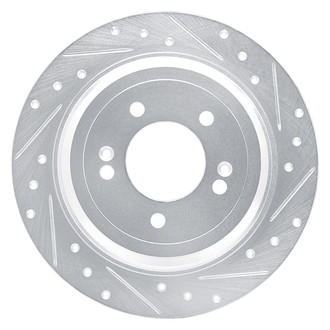 R1 Concepts® - eLINE™ Drilled and Slotted 1-Piece Rear Passenger Side Brake Rotor