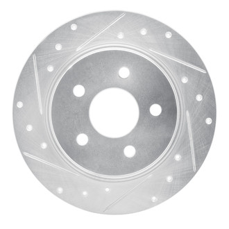 R1 Concepts® - eLINE™ Drilled and Slotted 1-Piece Rear Driver Side Brake Rotor