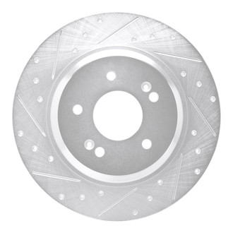 R1 Concepts® - eLINE™ Drilled and Slotted 1-Piece Rear Driver Side Brake Rotor