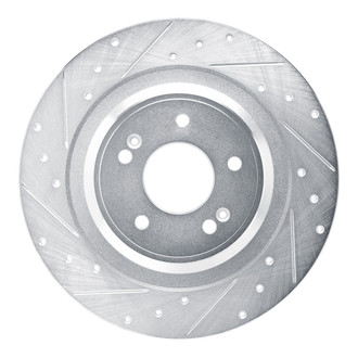 R1 Concepts® - eLINE™ Drilled and Slotted 1-Piece Rear Driver Side Brake Rotor