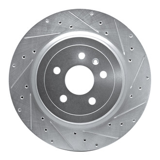 R1 Concepts® - eLINE™ Drilled and Slotted 1-Piece Rear Passenger Side Brake Rotor