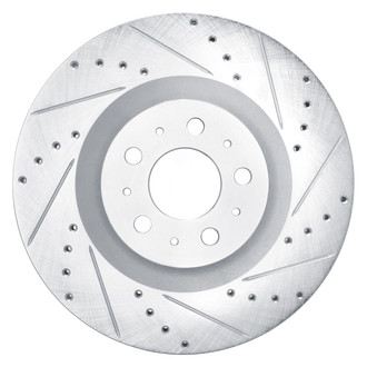 R1 Concepts® - eLINE™ Drilled and Slotted 1-Piece Front Passenger Side Brake Rotor