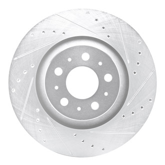 R1 Concepts® - eLINE™ Drilled and Slotted 1-Piece Rear Passenger Side Brake Rotor