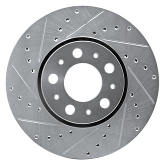 R1 Concepts® - eLINE™ Drilled and Slotted 1-Piece Front Driver Side Brake Rotor
