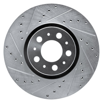 R1 Concepts® - eLINE™ Drilled and Slotted 1-Piece Front Driver Side Brake Rotor