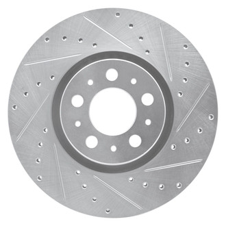 R1 Concepts® - eLINE™ Drilled and Slotted 1-Piece Front Passenger Side Brake Rotor