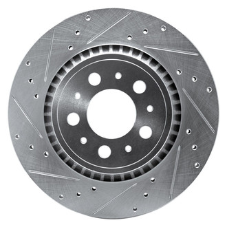 R1 Concepts® - eLINE™ Drilled and Slotted 1-Piece Rear Driver Side Brake Rotor