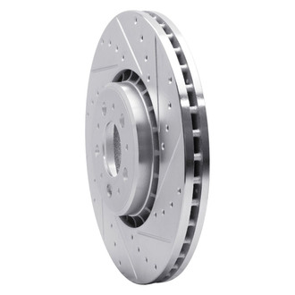 R1 Concepts® - eLINE™ Drilled and Slotted 1-Piece Front Passenger Side Brake Rotor