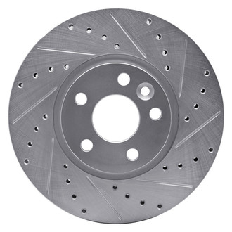 R1 Concepts® - eLINE™ Drilled and Slotted 1-Piece Front Driver Side Brake Rotor