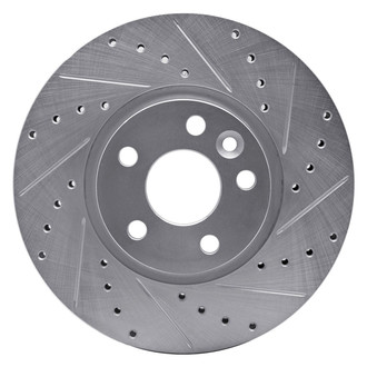 R1 Concepts® - eLINE™ Drilled and Slotted 1-Piece Front Passenger Side Brake Rotor