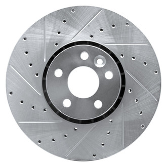 R1 Concepts® - eLINE™ Drilled and Slotted 1-Piece Front Driver Side Brake Rotor