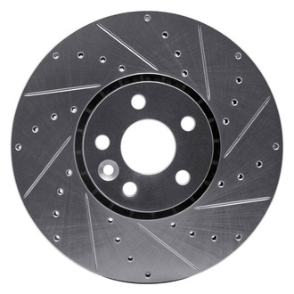 R1 Concepts® - eLINE™ Drilled and Slotted 1-Piece Front Passenger Side Brake Rotor