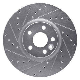 R1 Concepts® - eLINE™ Drilled and Slotted 1-Piece Front Driver Side Brake Rotor