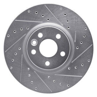 R1 Concepts® - eLINE™ Drilled and Slotted 1-Piece Front Passenger Side Brake Rotor