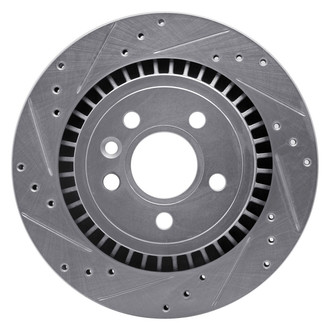 R1 Concepts® - eLINE™ Drilled and Slotted 1-Piece Rear Driver Side Brake Rotor