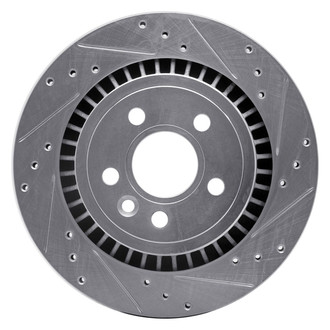 R1 Concepts® - eLINE™ Drilled and Slotted 1-Piece Rear Passenger Side Brake Rotor
