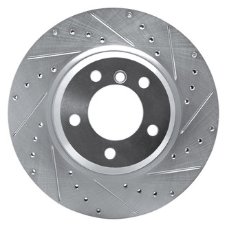 R1 Concepts® - eLINE™ Drilled and Slotted 1-Piece Front Passenger Side Brake Rotor