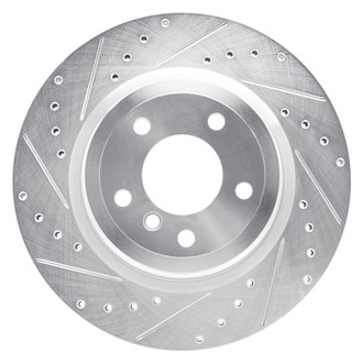 R1 Concepts® - eLINE™ Drilled and Slotted 1-Piece Rear Driver Side Brake Rotor